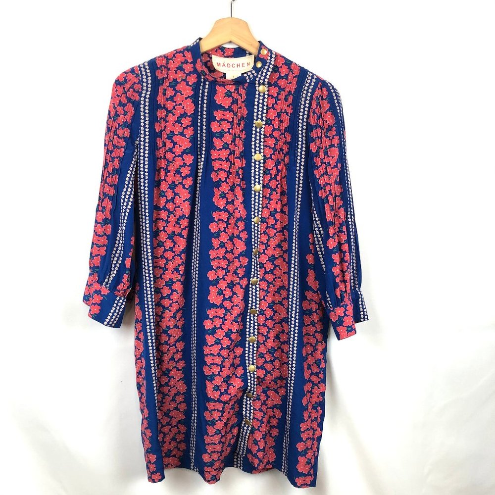Madchen Anthro Vintage Style Dress Snap Front Size